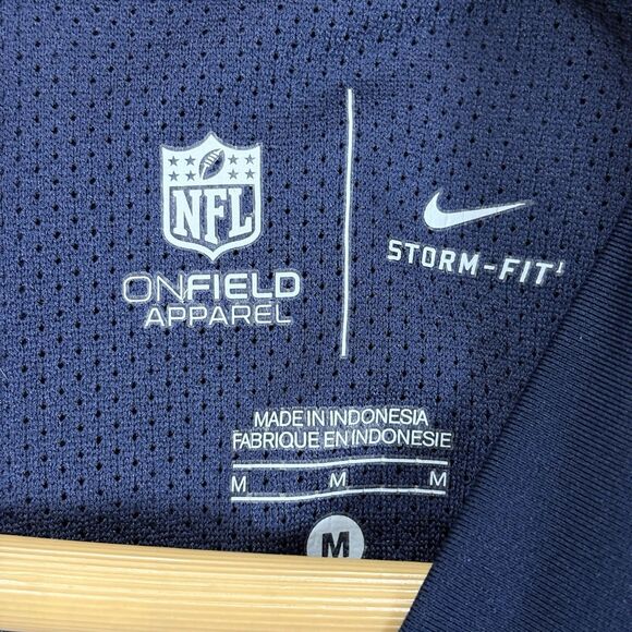 Nike Denver Broncos Pullover Mens M Blue Storm-fit On-field Lightweight 1/4 Zip - Picture 3 of 11
